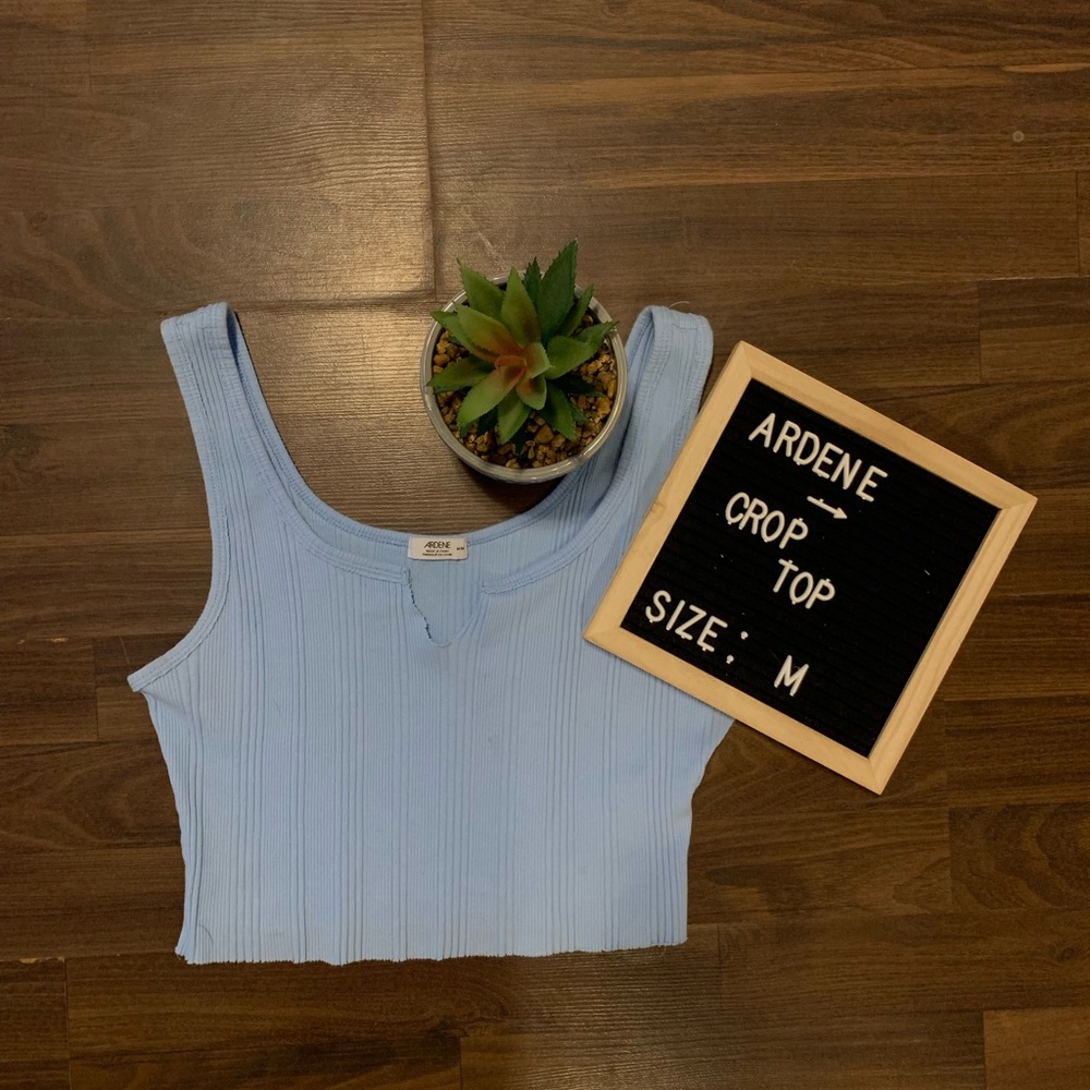 ⭐️3 for 12$⭐️ Ardene’s Light Blue Ribbed Crop Top